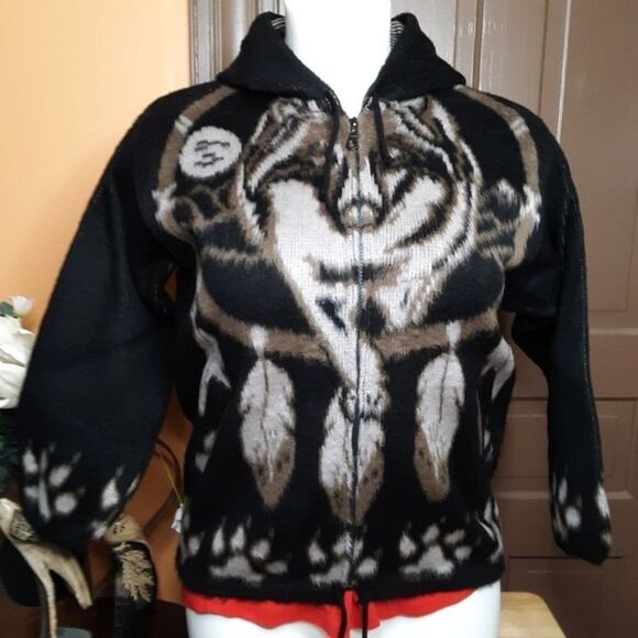 Vintage Indians Native 100% Wool Women's Jacket size M - Picture 1 of 12